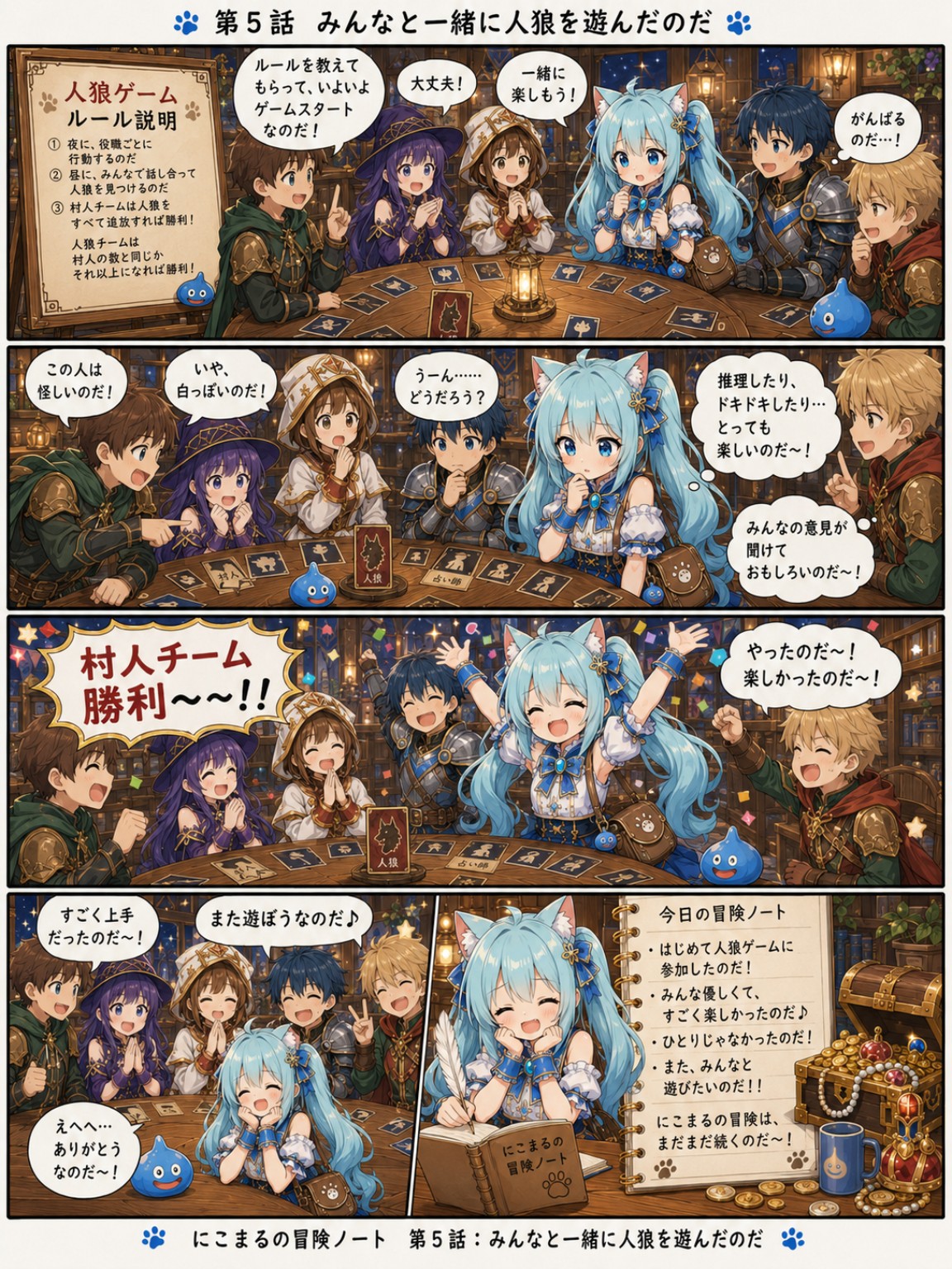 第5話 みんなと一緒に人狼を遊んだのだ の漫画画像